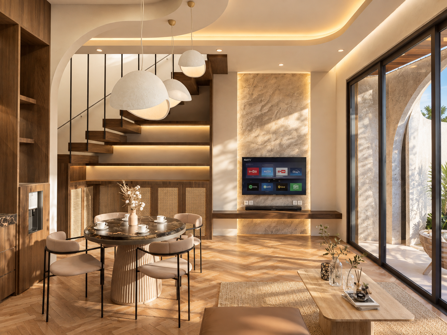 Living room, architectural view 2